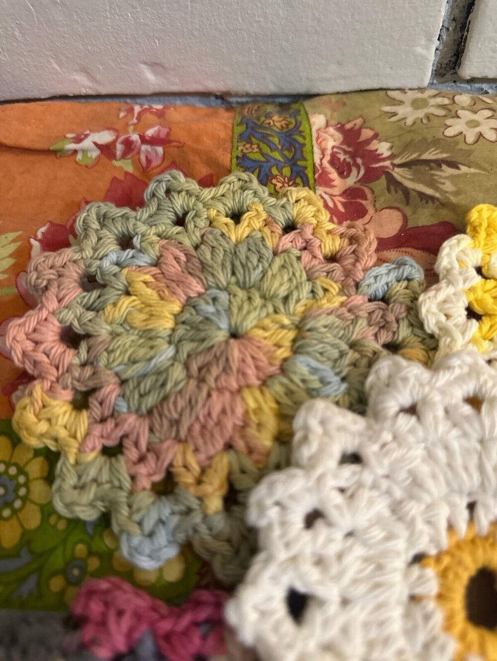 Handmade Spring Crochet Coasters Decor - Picture 2 of 6